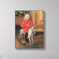 Carl Larsson Boy à cheval à bascule CC1061
