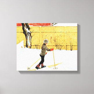 Toile Carl Larsson Boy Ski au Falun Home