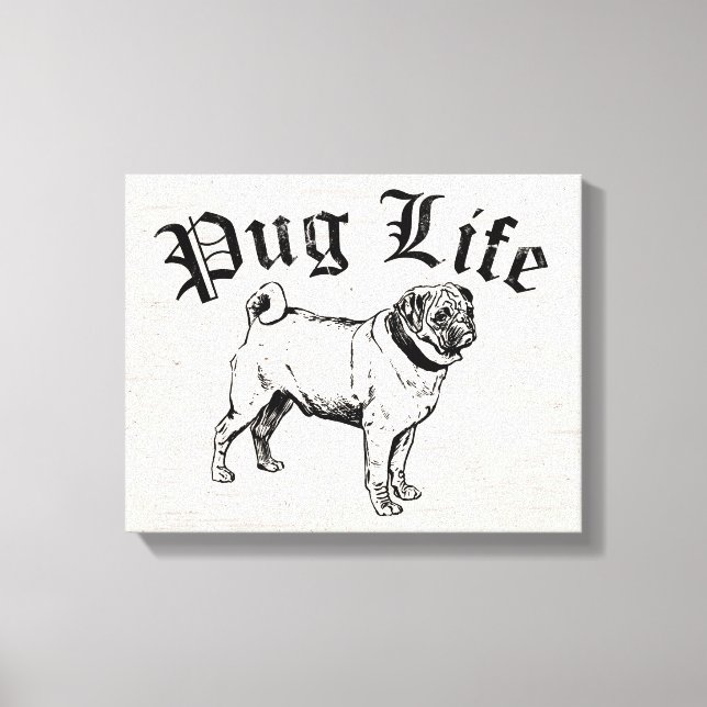 Toile Carlin Life Funny Chien Gangster (Recto)