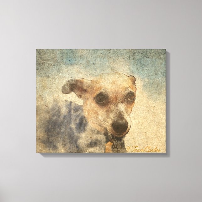 Toile Carlos B. Chien Chihuahua Aquarelle Canvas (Recto)