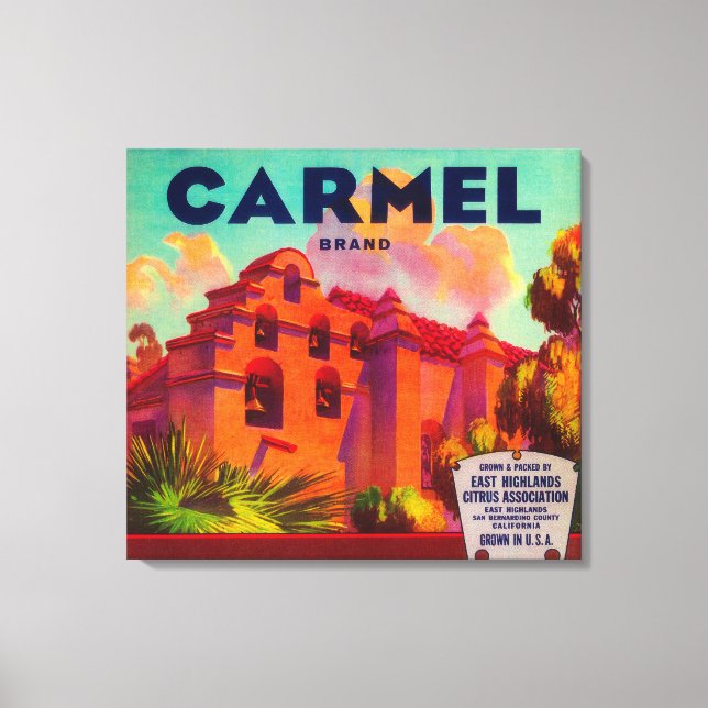 Toile Carmel Orange LabelEast Highlands, CA (Recto)