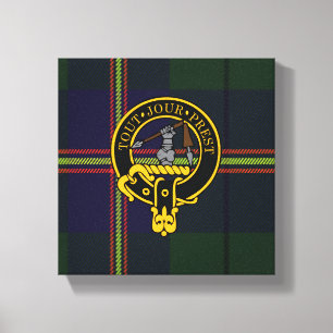 Toile Carmichael Scottish Crest et Tartan Canvas imprime