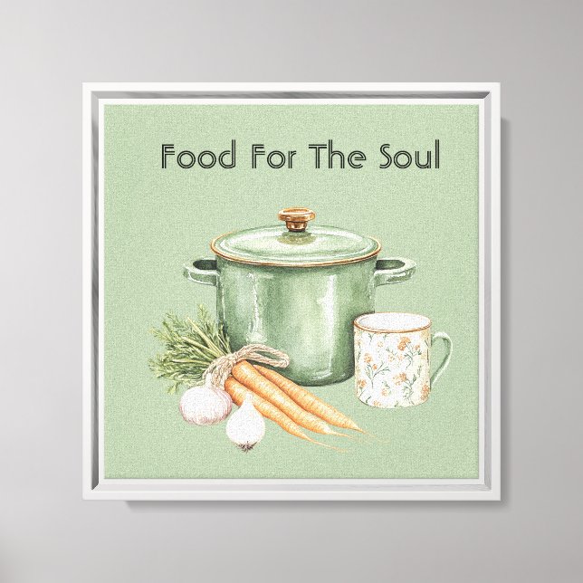 Toile Carottes Pot Vert   (Recto)