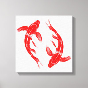 Toile Carpe de poisson rouge Koi