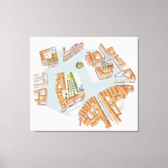 Toile Carré de la vieille ville. Prague Tchèque (Recto)