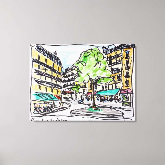Toile Carrefour de l'Odeon, Paris, France (Recto)