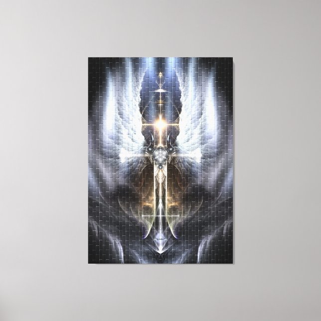 Toile Carrelage d'impression Heavenel Angel Wing Cross (Recto)