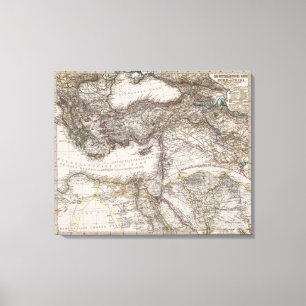 Toile Carte Afrique du Nord