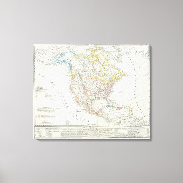 Toile Carte Amérique du Nord (Recto)