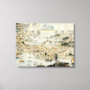 Toile Carte ancienne de Fairyland par Bernard Sleigh