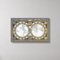 Carte ancienne du monde par Claude Auguste Berey