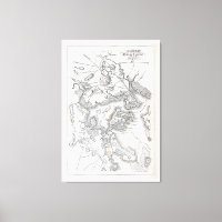 Carte antique de Boston | 1775-1776