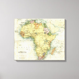 Toile Carte antique de l'Afrique