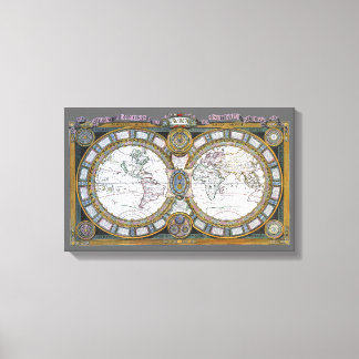 Toile Carte antique de l'ancien monde par Claude Auguste