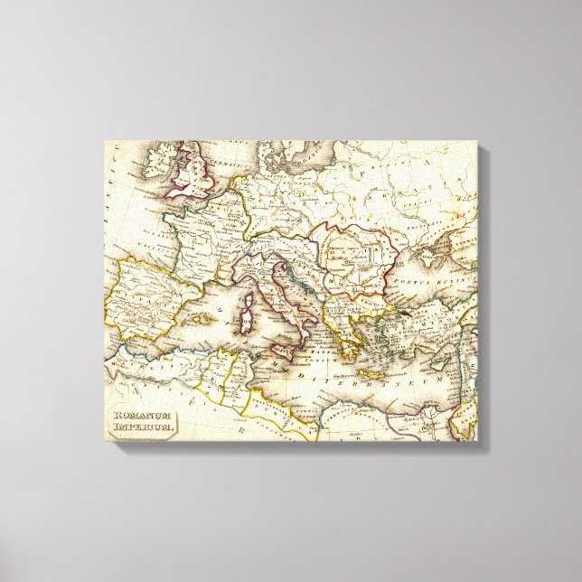 Toile Carte Antquie de l'Empire romain antique (Recto)