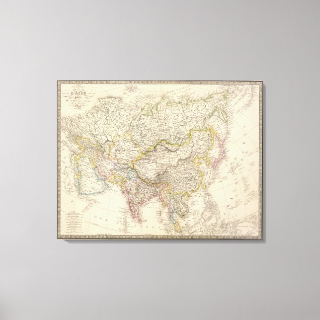 Toile Carte Asie (Recto)