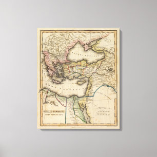 Toile Carte Atlas du Moyen-Orient 2