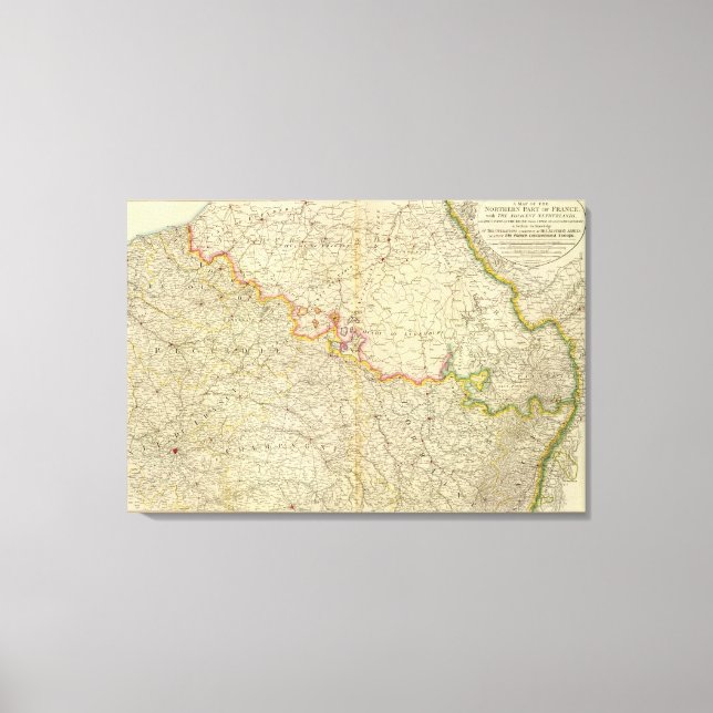 Toile Carte Atlas France (Recto)