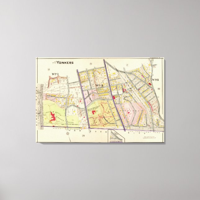 Toile Carte Atlas Yonkers 2 (Recto)