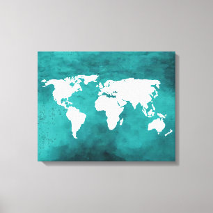 Toile carte blanche/bleue