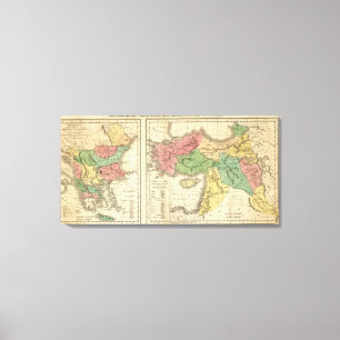 Toile Carte chronologique de la Turquie