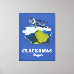 Toile Carte Clackamas Oregon USA