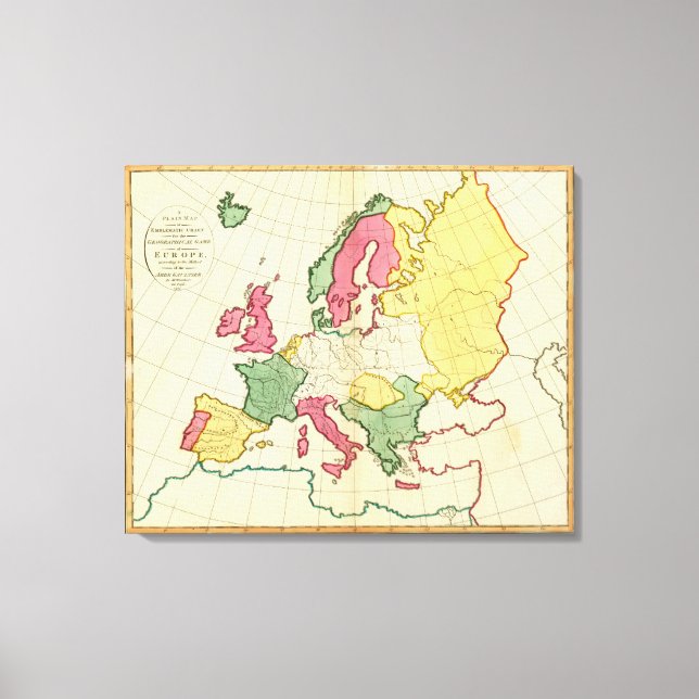 Toile Carte claire Europe (Recto)