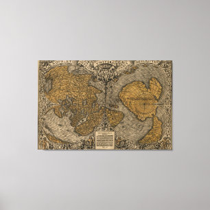 Toile Carte classique du monde antique de 1531 par Oronc