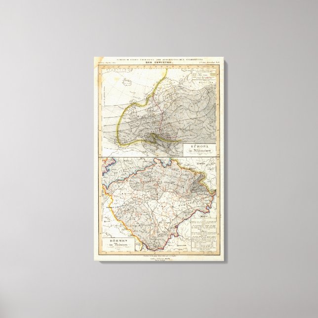 Toile Carte climatique de l'Europe (Recto)