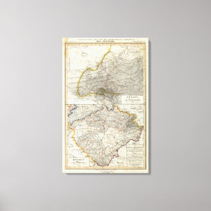 Toile Carte climatique de l'Europe