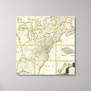 Toile Carte composée des Etats-Unis