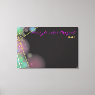 Toile Carte d'accès LASER GLOW Bar Bat mitzvah
