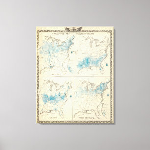 Toile Carte d'agriculture et de richesse par des