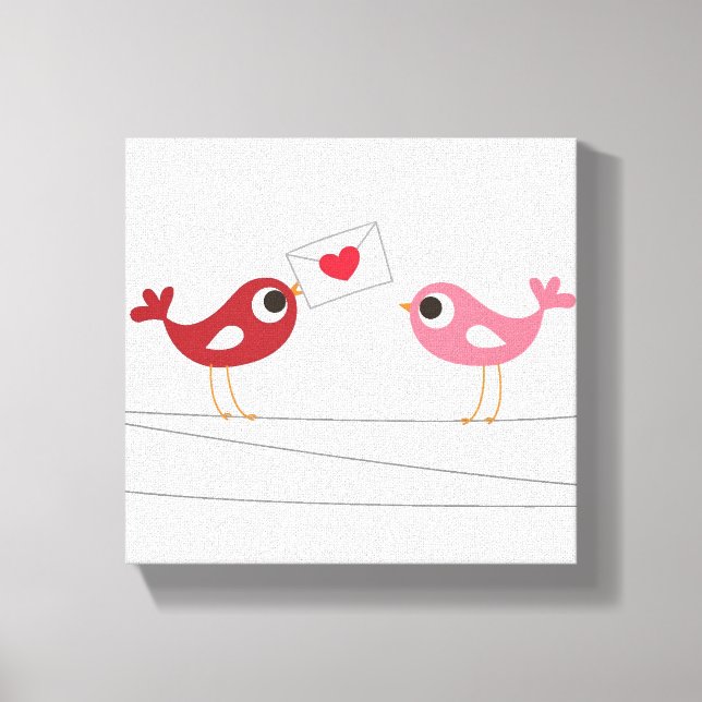 Toile Carte d'amour pour les oiseaux (Recto)