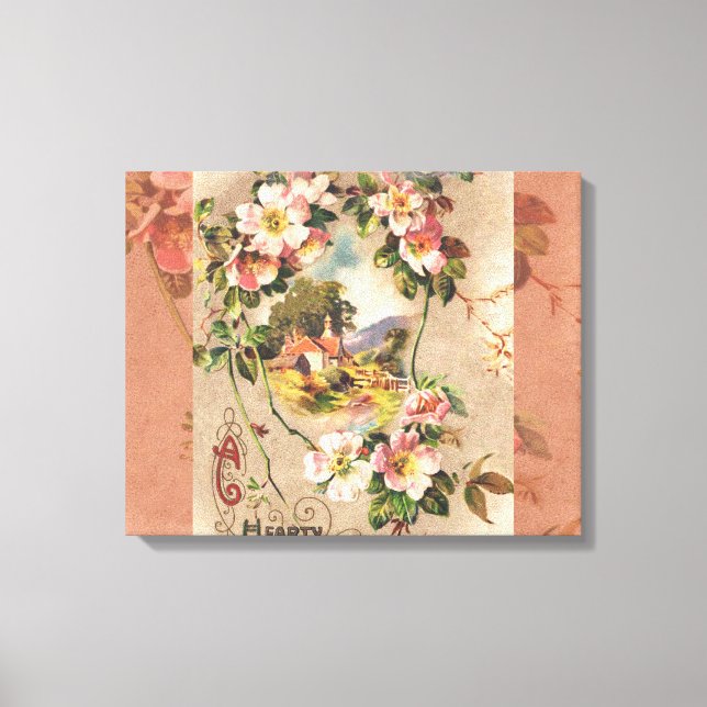 Toile Carte d'anniversaire vintage (Recto)