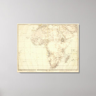 Toile Carte d'atlas de l'Afrique montrant des colonies