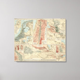 Toile Carte d'atlas de Tieflander