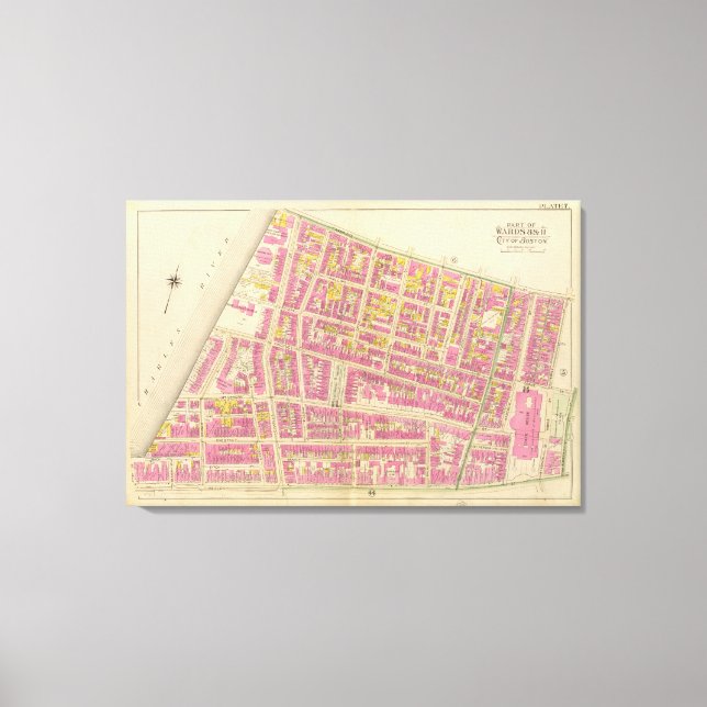 Toile Carte de Boston (Recto)