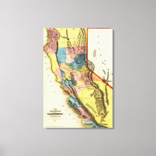 Toile Carte de CaliforniaPanoramic