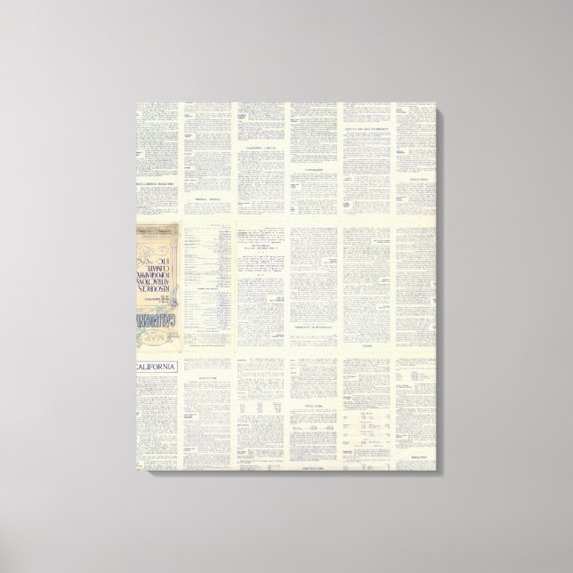 Toile Carte de Californie 4 (Recto)