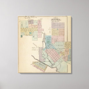 Toile Carte de Chatfield, Carte de Caledonia, Minn