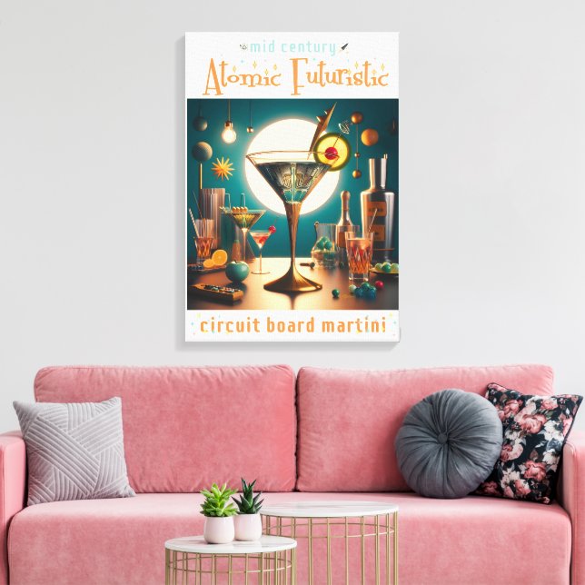 Toile Carte de circuit futuriste atomique Martini (Insitu(Salon))