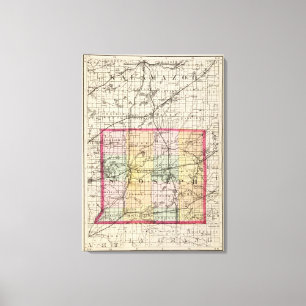 Toile Carte de comté de St Joseph, Michigan