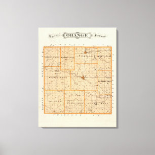 Toile Carte de Comté d'Orange