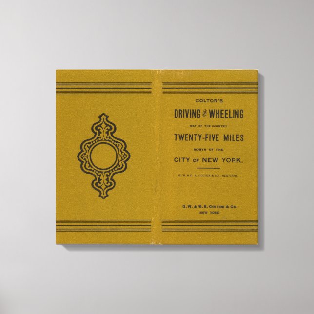 Toile Carte de conduite et de roulage de Colton des État (Recto)