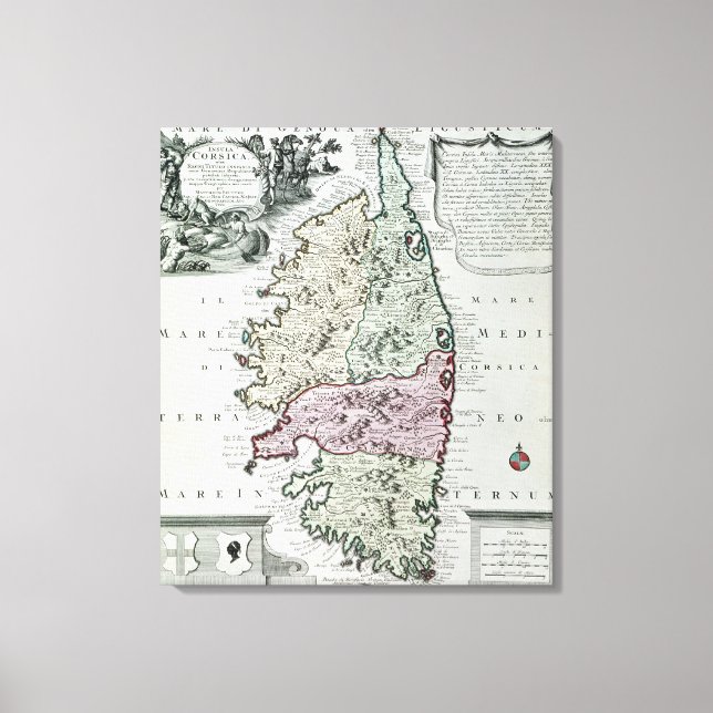 Toile Carte de Corse (Recto)