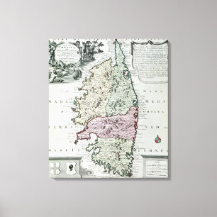 Toile Carte de Corse