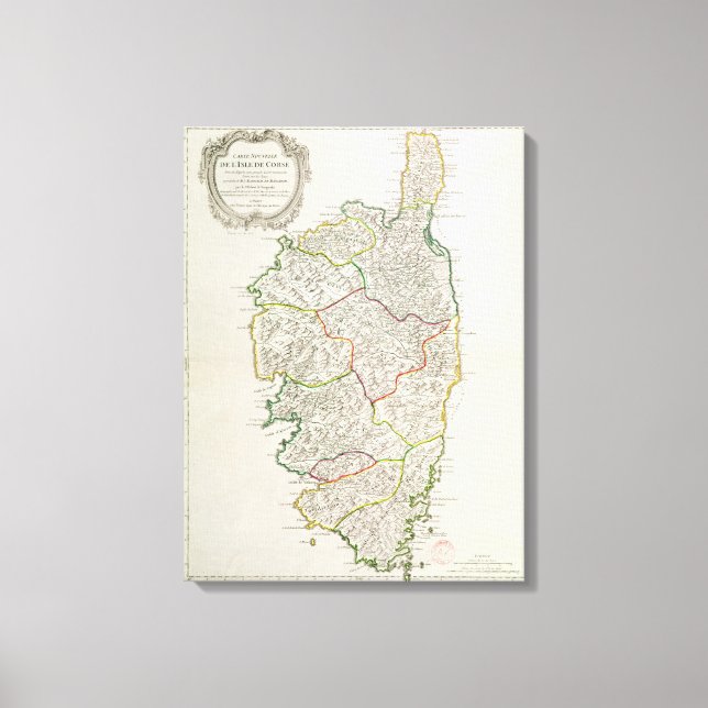 Toile Carte de Corse (Recto)