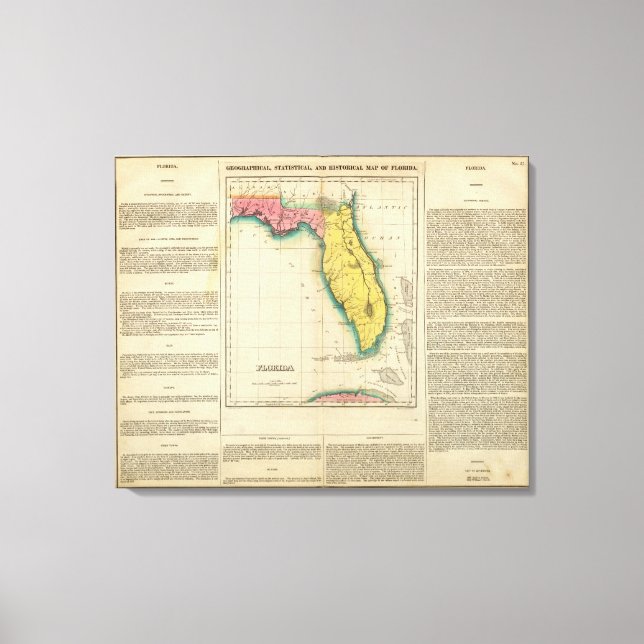 Toile Carte De Floride (Recto)