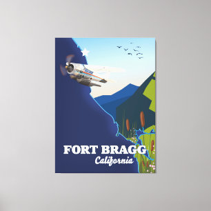 Toile Carte de Fort Bragg en Californie